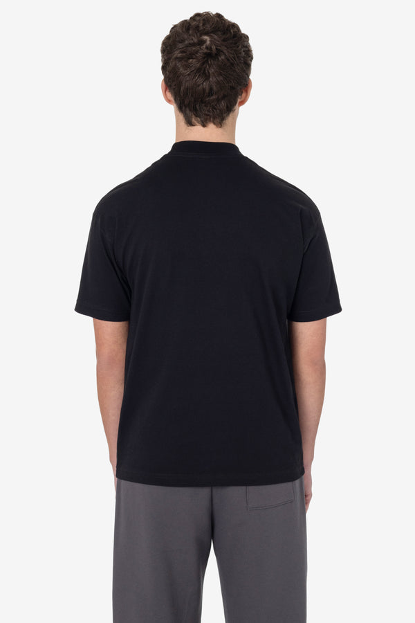 Los Angeles Apparel 6.0oz Mock Crew Neck Heavy Combed Cotton T-Shirt