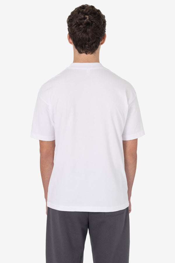 Los Angeles Apparel 6.0oz Mock Crew Neck Heavy Combed Cotton T-Shirt