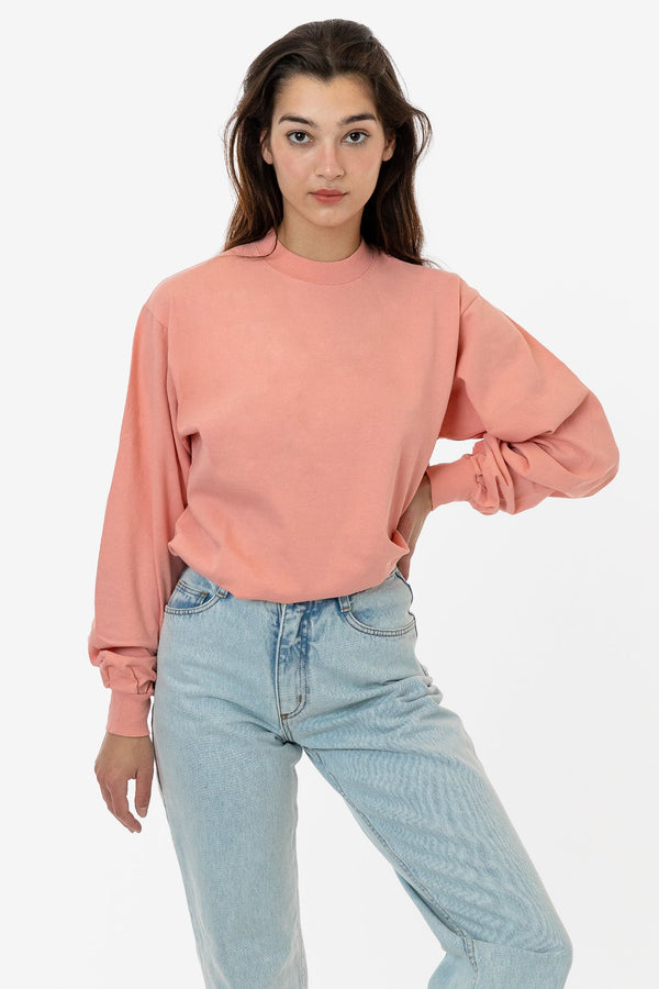 Los Angeles Apparel 6.5oz Long Sleeve Garment Dye Crew Neck T-Shirt