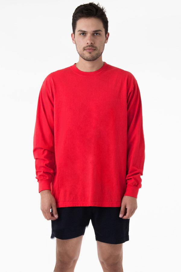 Los Angeles Apparel 6.5oz Long Sleeve Garment Dye Crew Neck T-Shirt