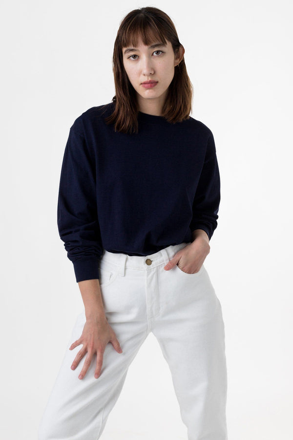 Los Angeles Apparel 6.5oz Long Sleeve Garment Dye Crew Neck T-Shirt