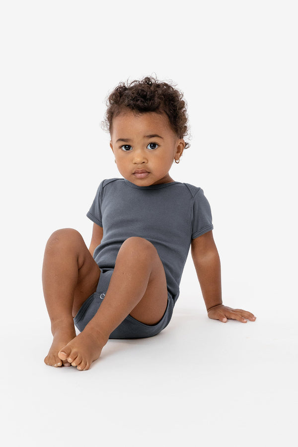 Los Angeles Apparel Baby Rib Infant Short Sleeve One Piece