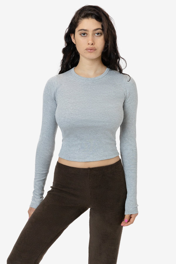 Los Angeles Apparel Baby Rib Long Sleeve Crewneck Tee