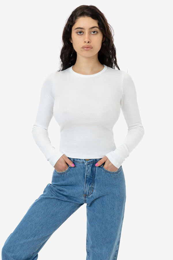 Los Angeles Apparel Baby Rib Long Sleeve Crewneck Tee