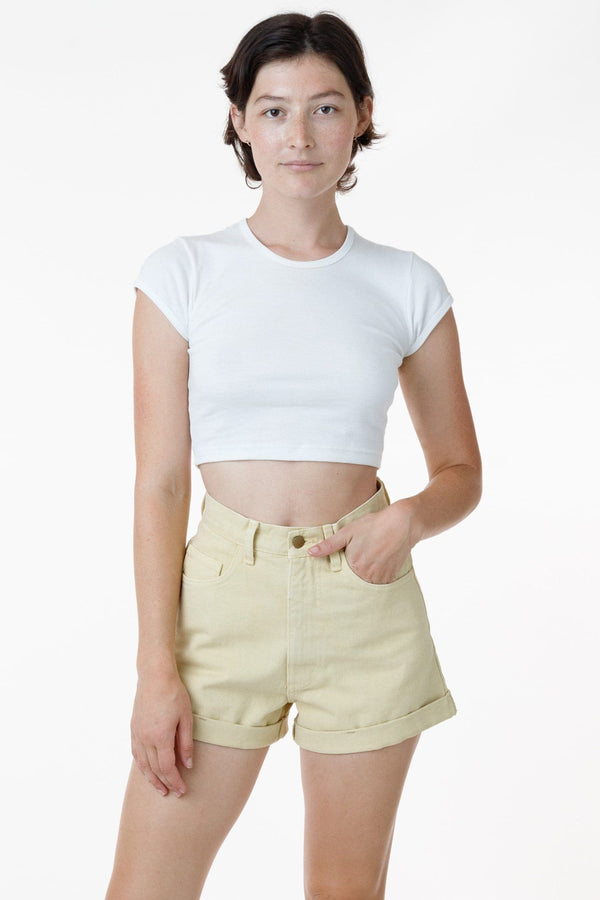 Los Angeles Apparel Bull Denim Garment Dye Cuff Short (Limited Edition)