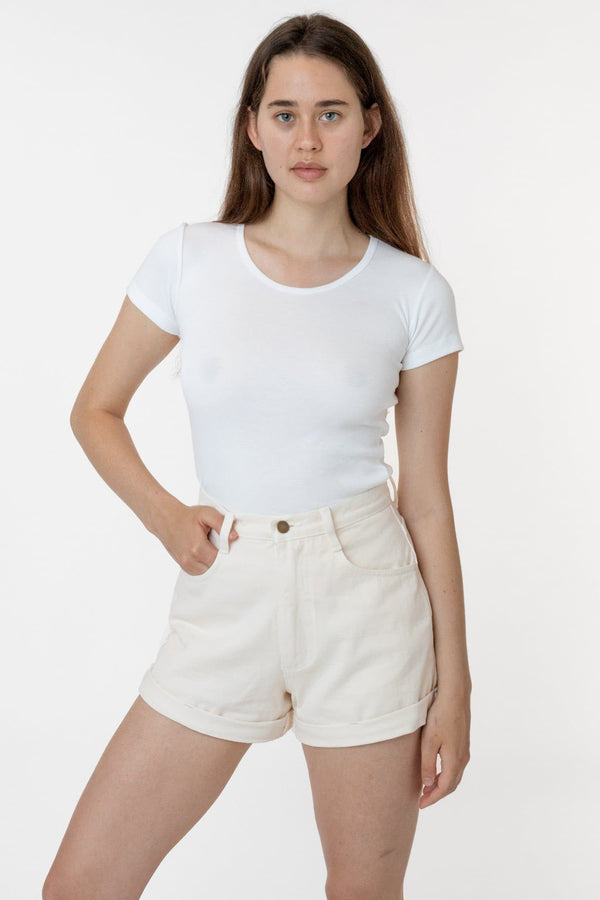 Los Angeles Apparel Bull Denim Garment Dye Cuff Short (Summer Color Edition)