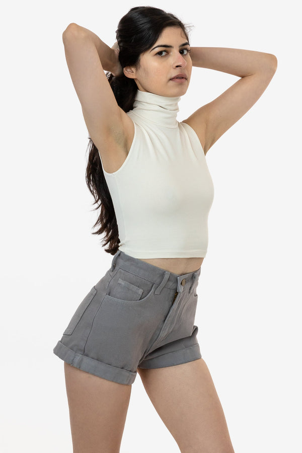 los angeles apparel Bull Denim Garment Dye Cuff Short