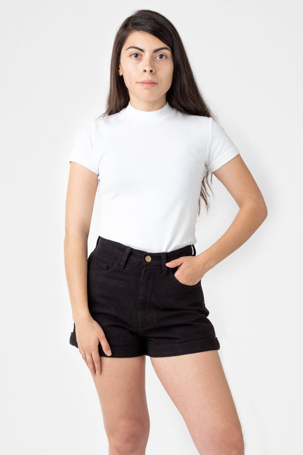 los angeles apparel Bull Denim Garment Dye Cuff Short