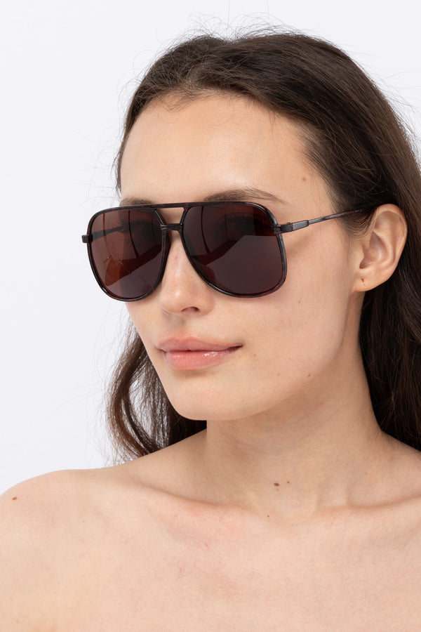 Los Angeles Apparel Carbonlite Unisex Aviator Sunglasses