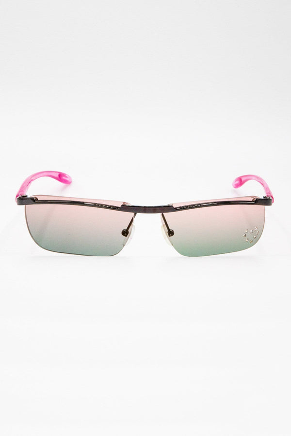 los angeles apparel Carmen Ombre Heart Decal Sunglasses