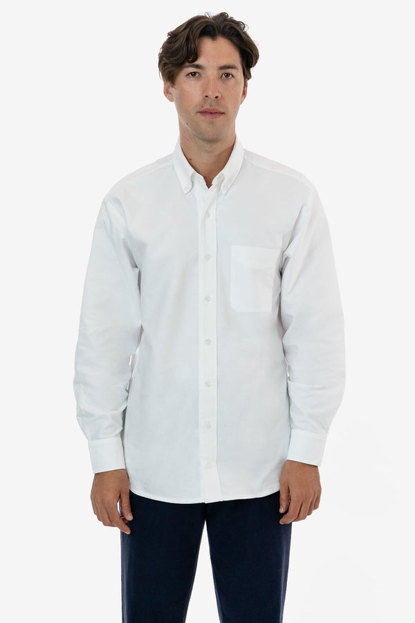 Los Angeles Apparel Classic Long Sleeve Oxford Button Down Shirt