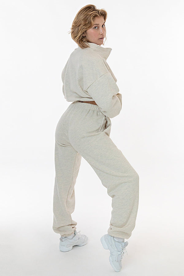 Los Angeles Apparel Cotton Fleece High Waist Sweatpants