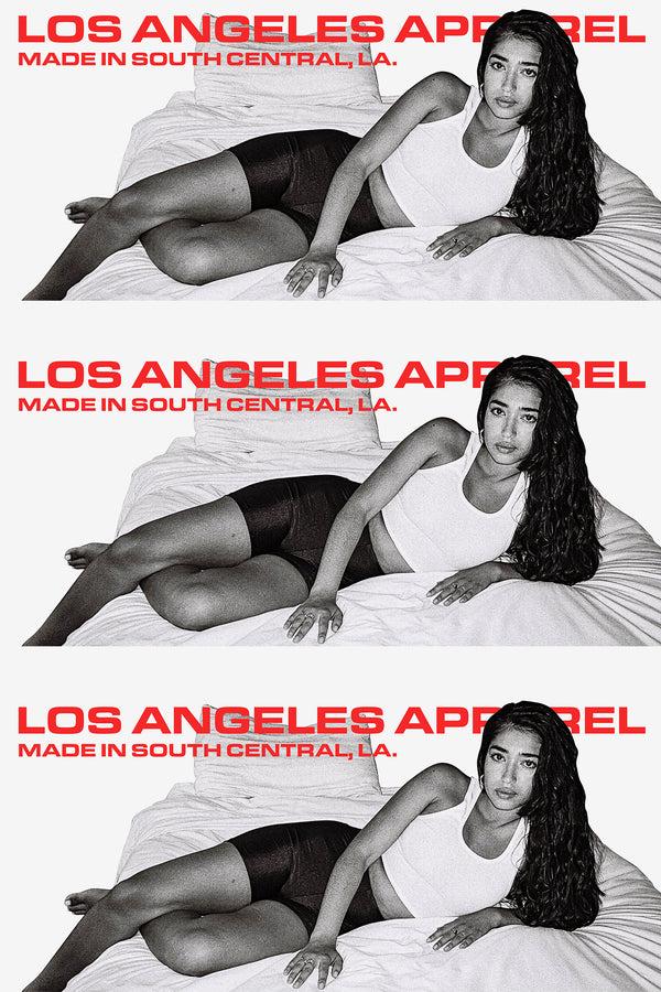 Los Angeles Apparel Cotton Spandex 2x1 Rib Crop Tank