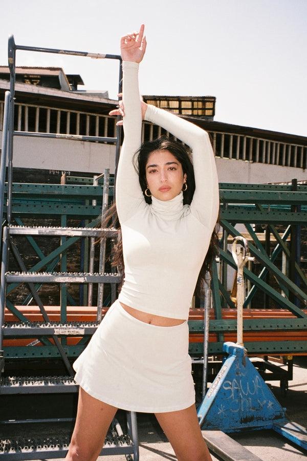 Los Angeles Apparel Cotton Spandex Garment Dye Turtleneck