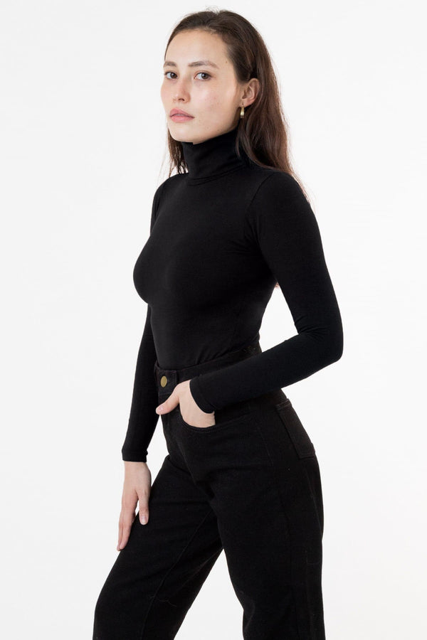 los angeles apparel Cotton Spandex Garment Dye Turtleneck