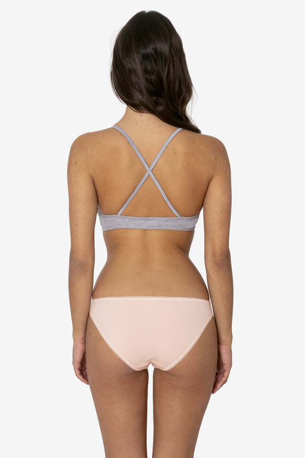 Los Angeles Apparel Cotton Spandex Scallop Trim Panty