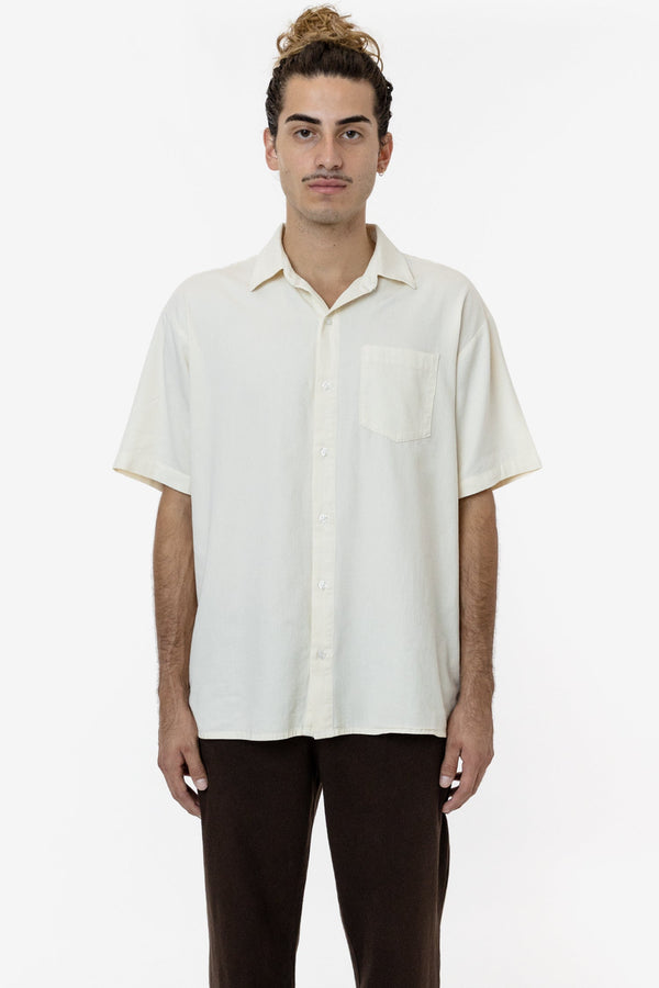 Los Angeles Apparel Cotton Twill Casual Button Up Shirt