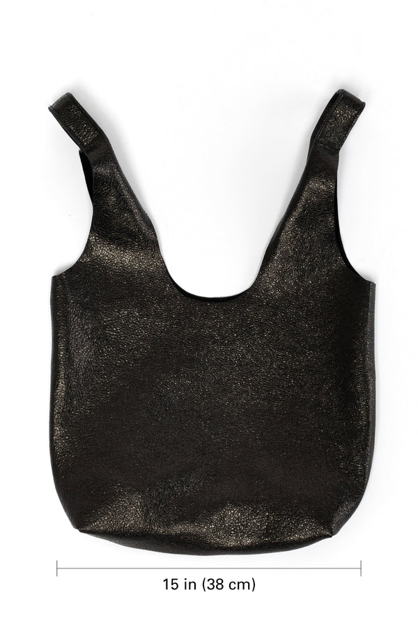 los angeles apparel Embellished Leather Shopping Bag