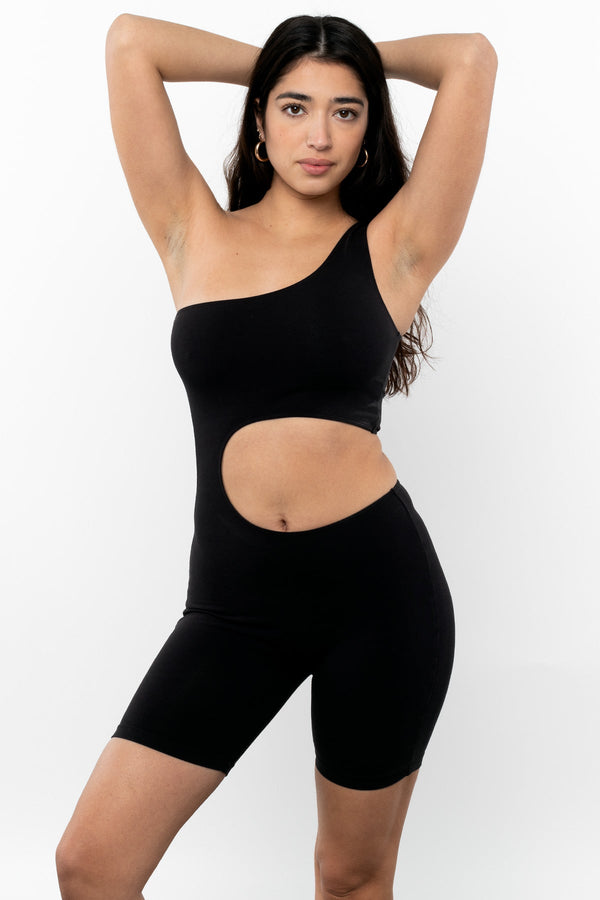 los angeles apparel Garment Dye Asymmetrical Biketard