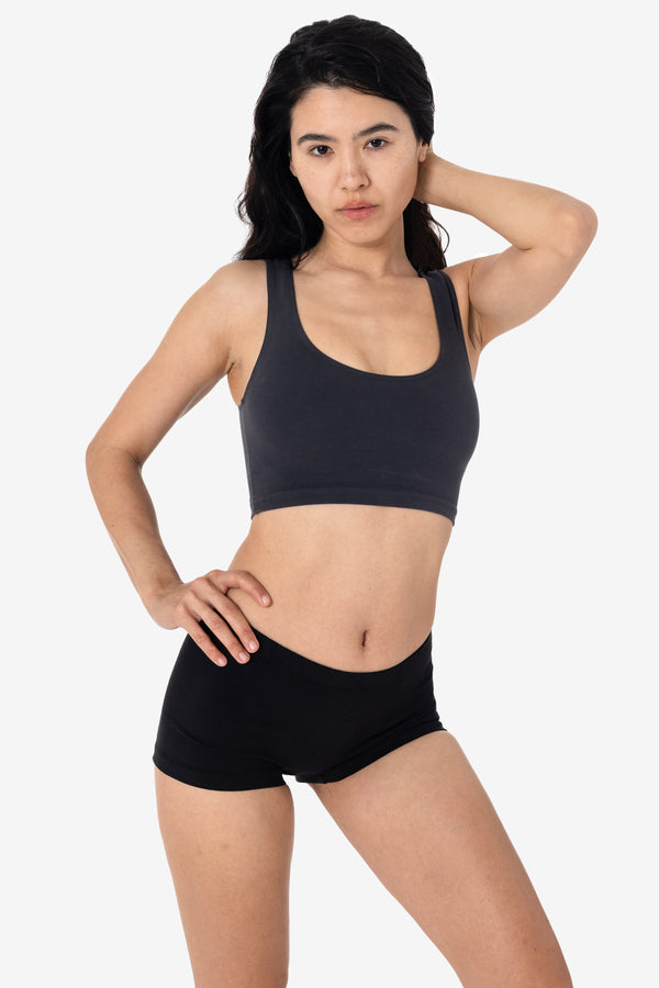 Los Angeles Apparel Garment Dye Cotton Spandex Crop Tank