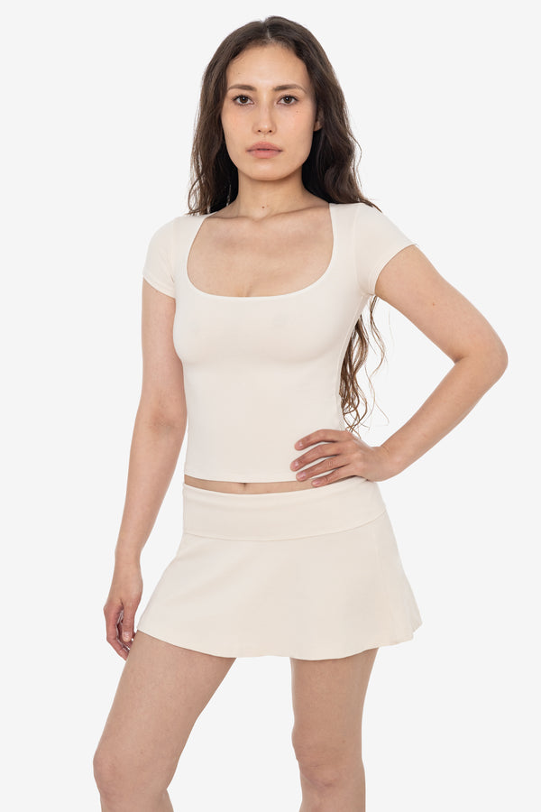 Los Angeles Apparel Garment Dye Cotton Spandex Yoga Skirt