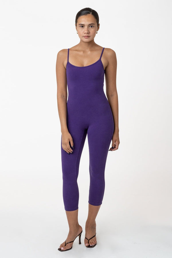 Los Angeles Apparel Garment Dye Cropped Spaghetti Unitard