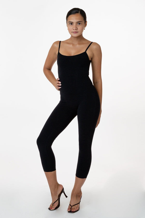 los angeles apparel Garment Dye Cropped Spaghetti Unitard