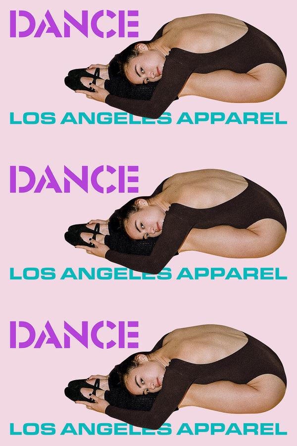 Los Angeles Apparel Garment Dye Long Sleeve Boatneck Dance Bodysuit