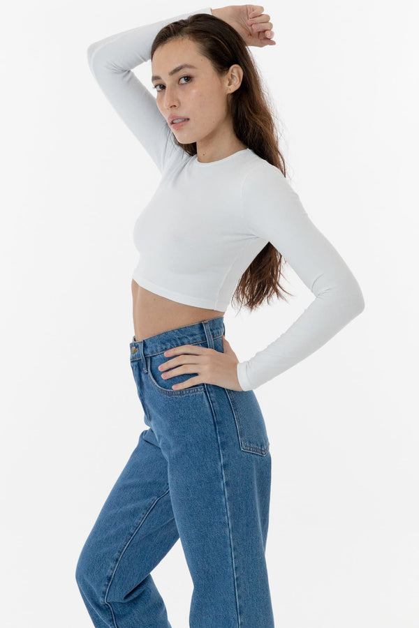 Los Angeles Apparel Garment Dye Long Sleeve Crop Top