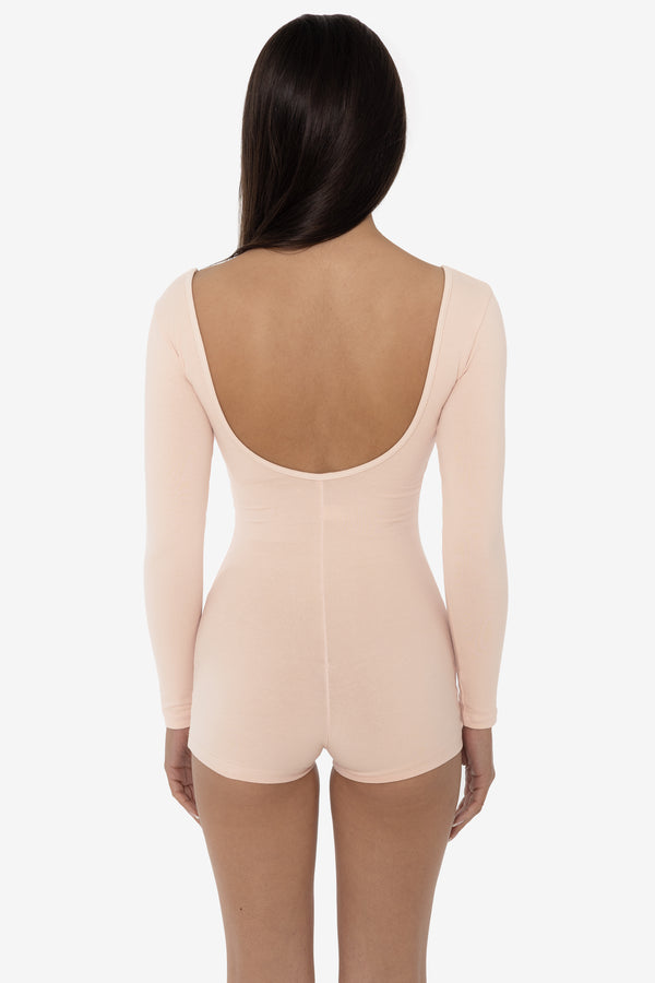 Los Angeles Apparel Garment Dye Long Sleeve Short Biketard