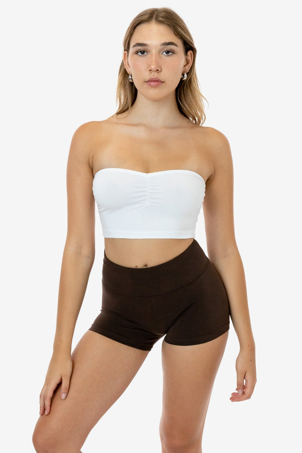 Los Angeles Apparel Garment Dye Ruched Front Tube Top