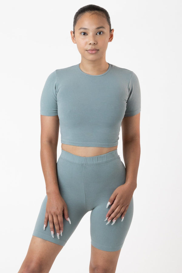 Los Angeles Apparel Garment Dye Short Sleeve Crop Top