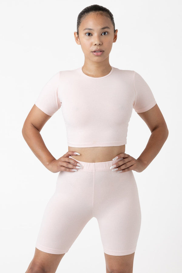 Los Angeles Apparel Garment Dye Short Sleeve Crop Top