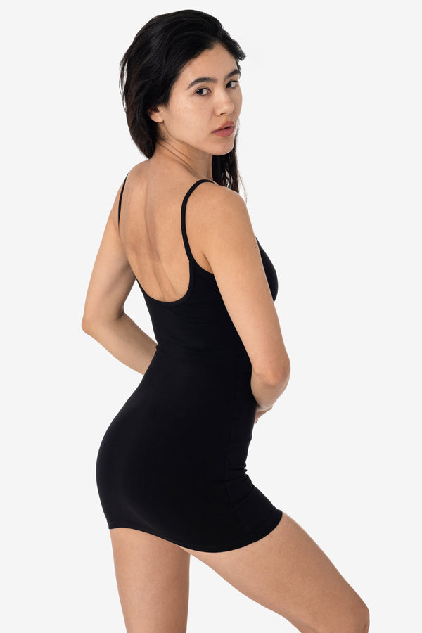 los angeles apparel Garment Dye Spaghetti Mini Dress