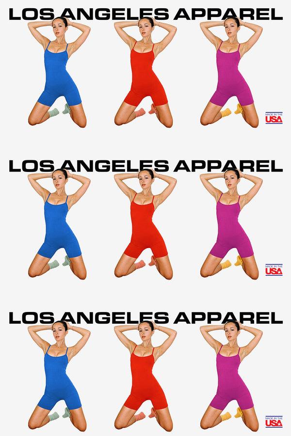 Los Angeles Apparel Garment Dye Spaghetti Scoopback Biketard