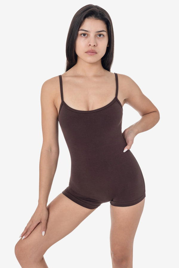 los angeles apparel Garment Dye Spaghetti Scoopback Short Biketard