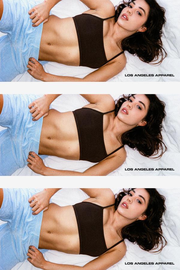 Los Angeles Apparel Garment Dye Velour Mid-Length Wide Short