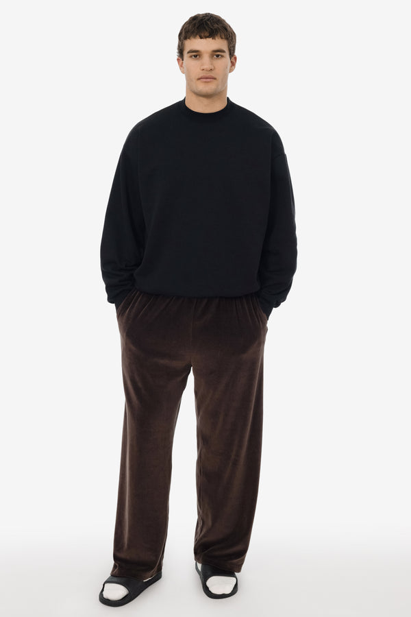 Los Angeles Apparel Garment Dye Velour Open Bottom Sweatpants