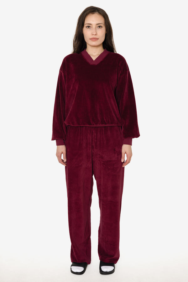 Los Angeles Apparel Garment Dye Velour Open Bottom Sweatpants