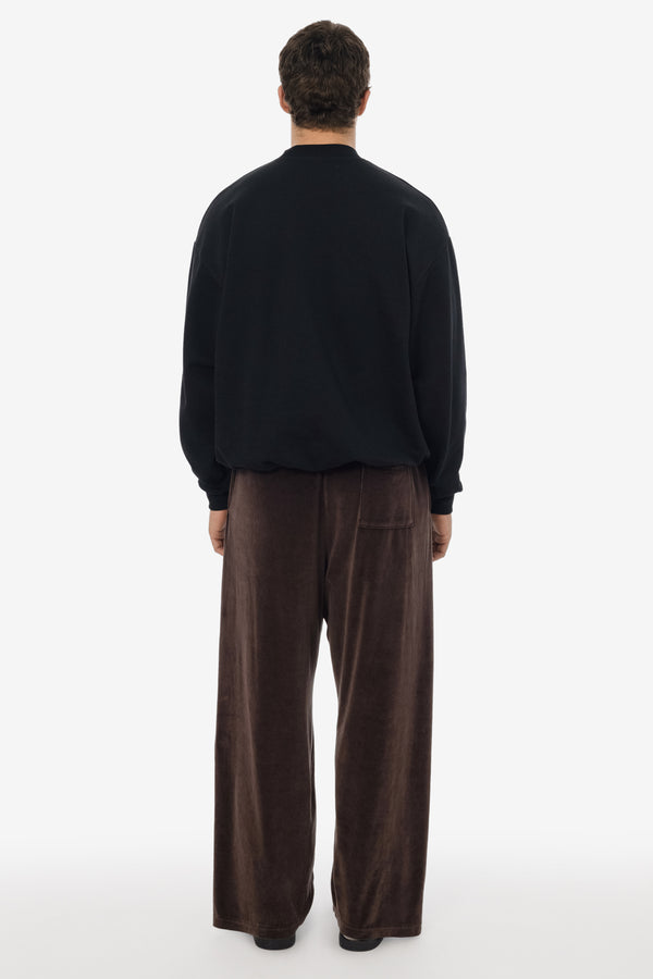 Los Angeles Apparel Garment Dye Velour Open Bottom Sweatpants