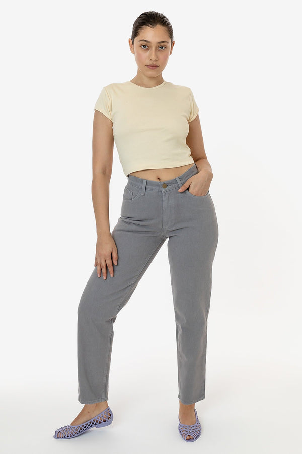 los angeles apparel Garment Dye Women's Relaxed Fit Bull Denim Jean