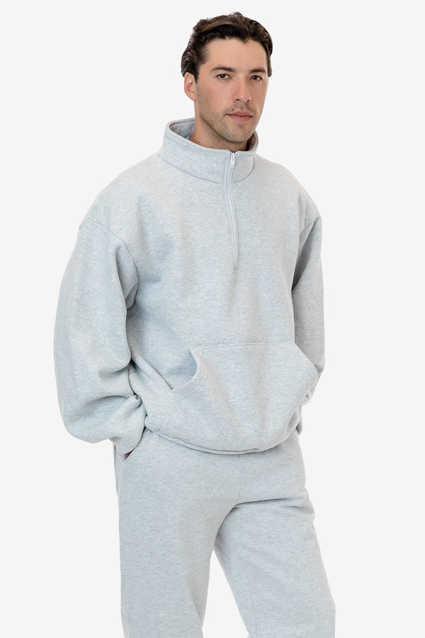 Los Angeles Apparel Heavy Fleece Half Zip Pullover (Piece Dye)