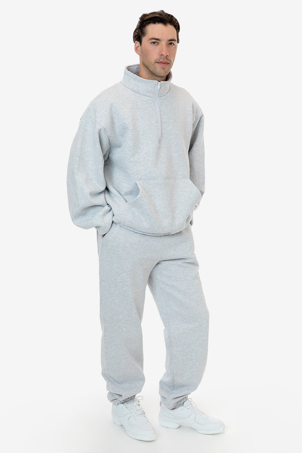 Los Angeles Apparel Heavy Fleece Half Zip Pullover (Piece Dye)