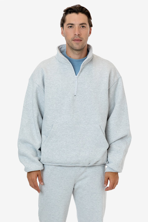 los angeles apparel Heavy Fleece Half Zip Pullover (Piece Dye)