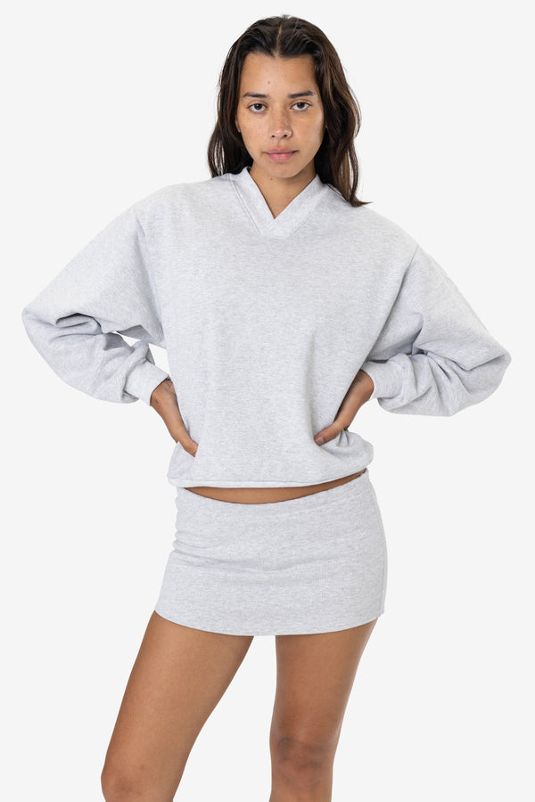 Los Angeles Apparel Heavy Fleece V-Neck Wide Fit Sweatshirt