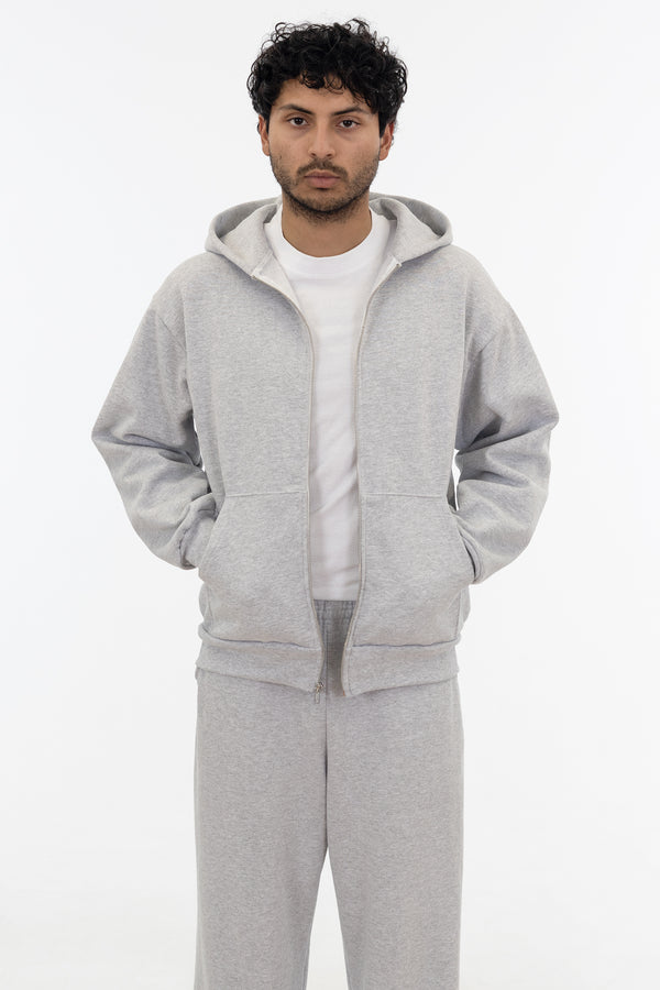 Los Angeles Apparel Heavy Fleece Zip-Up Hoodie (Piece Dye)