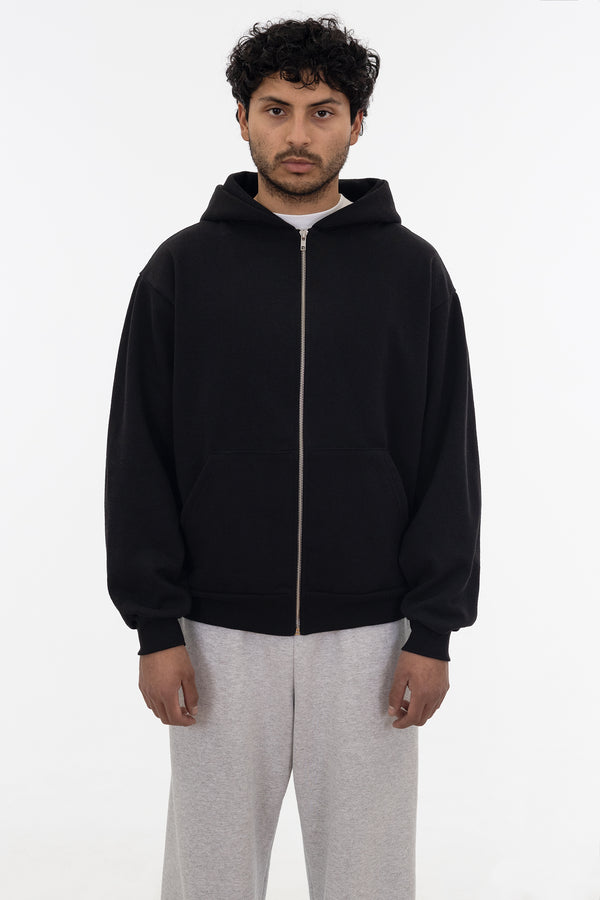 los angeles apparel Heavy Fleece Zip-Up Hoodie (Piece Dye)