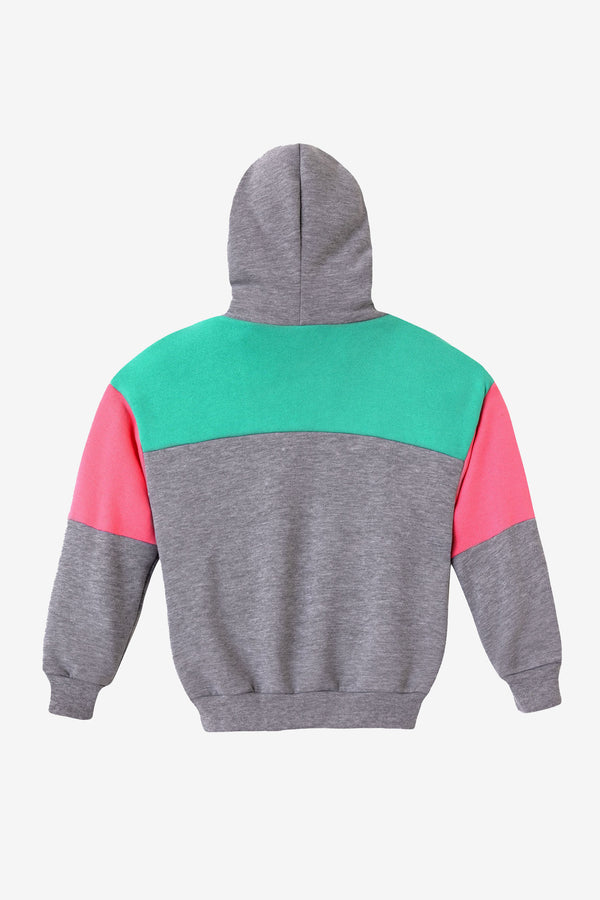 Los Angeles Apparel Kids Flex Fleece Color Block Zip Hoodie