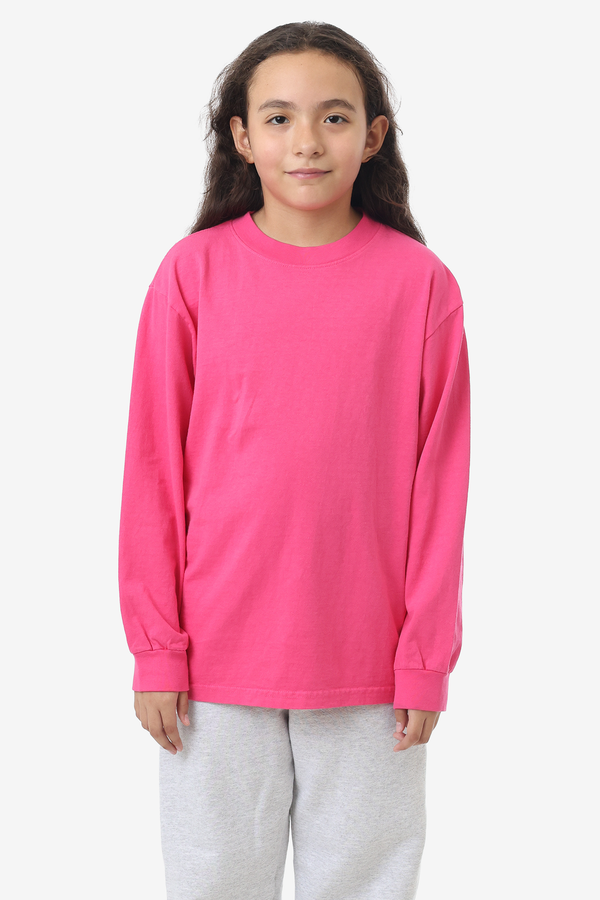 Los Angeles Apparel Kids Long Sleeve Garment Dye T-Shirt