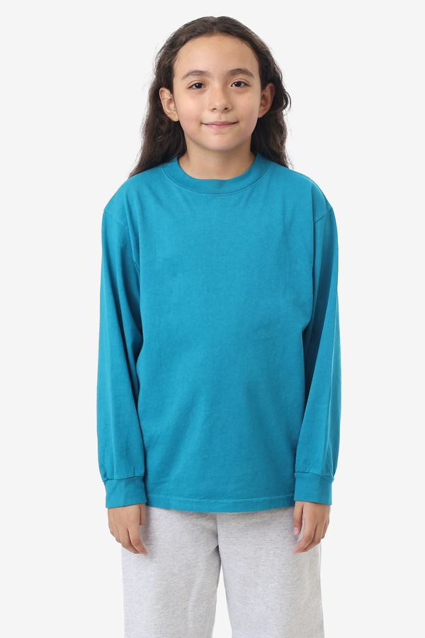 Los Angeles Apparel Kids Long Sleeve Garment Dye T-Shirt